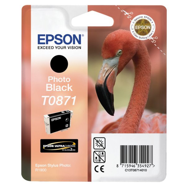 Originale Epson C13T08714010 Cartuccia inkjet ink pigmentato RS ULTRACHROME HI-GLOSS2 nero fotografico