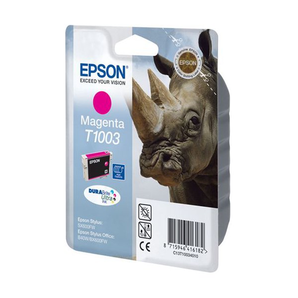 Originale Epson C13T10034010 Cartuccia inkjet alta resa ink pigment.blister RS DURABRITE ULTRA magenta