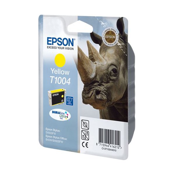 Originale Epson C13T10044010 Cartuccia inkjet alta resa ink pigment.blister RS DURABRITE ULTRA giallo