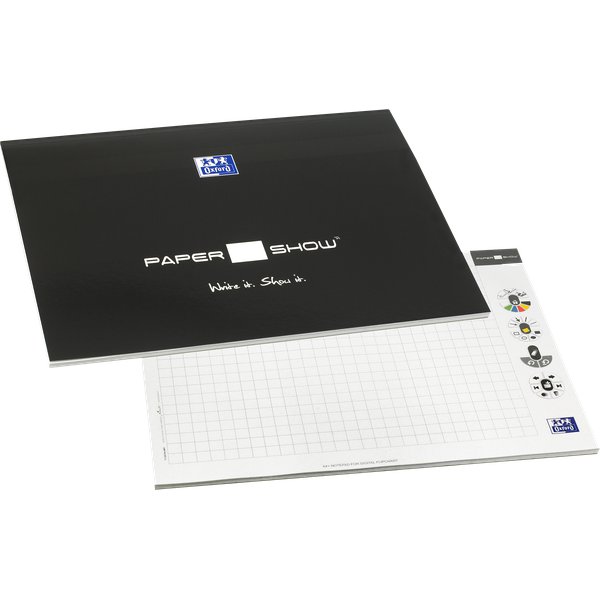 Blocco A4+ carta digitale riciclata FF48 90G PAPERSHOW™ svolge la funzione "Lavagna
 Bianca Digitale portatile" per riunioni interattive. La carta digitale è formata da Una trama di punti microscopici, quasi invisibili a occhio nudo, che permette di identificare la posizione della penna sul foglio. 