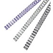 Dorsi metallici a 34 anelli GBC - 8 mm - 45 fogli - argento - RG810597 (conf.100)