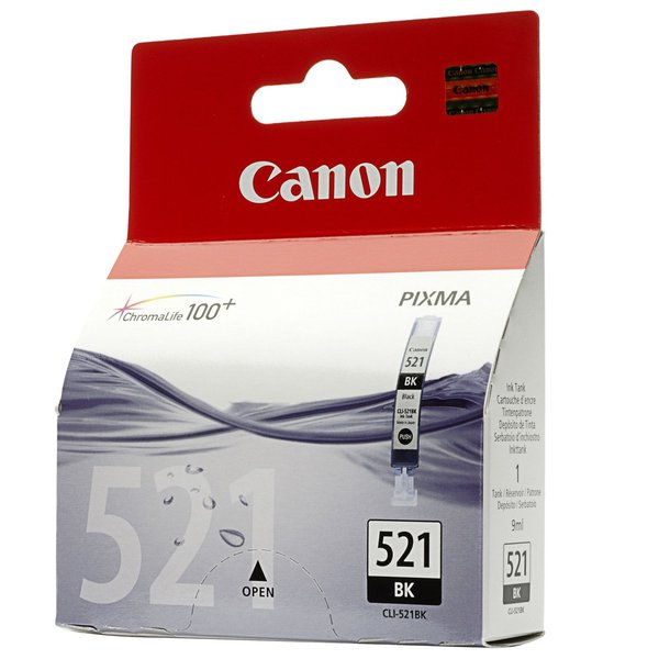Originale Canon 2933B001 Serbatoio inchiostro Chromalife 100+ CLI-521 BK nero