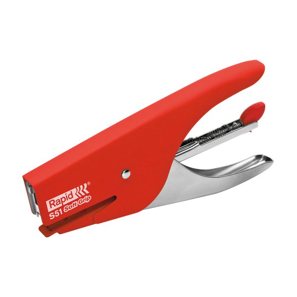 Cucitrice a pinza Supreme S51 Soft Grip Rapid - rosso - 10538747