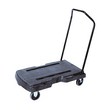 Carrello da trasporto Triple Trolley, studiato per tutti gli utilizzi molto intensi. Pianale antiscivolo in polietilene da cm. 83x52, manico regolabile in 3 posizioni (eretta per carichi da spingere, ad angolo per trainare, completamente richiuso per trasporto e stoccaggio del carrello). Il carrello completamente richiuso occupa pochissimo spazio. Portata max 182 kg. Dotato di 4 rotelle di cui due pivottanti.