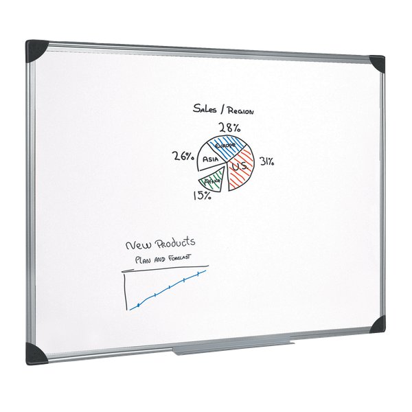 Lavagne bianche 5 Star - alluminio - 60x90 cm - bianco - lavagna murale - - 908116