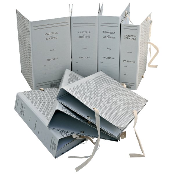 Faldoni rivestiti in carta - dorso 10 cm - f.to 25x35 cm