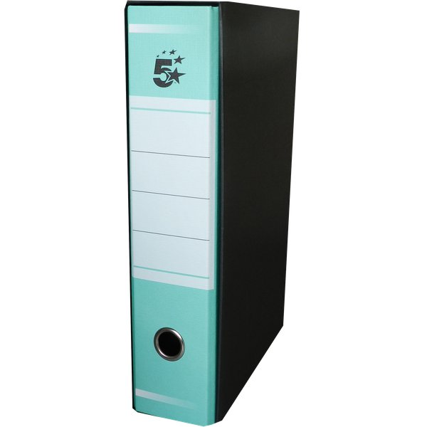Registratori a leva 5 Star - protocollo - 8 cm - 23x34 cm - verde acqua - SPP8AM